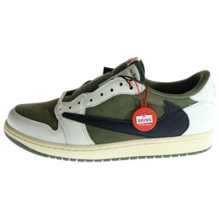 ナイキ(NIKE)のNIKE ナイキ ×TRAVIS SCOTT AIR JORDAN 1 LOW OG SP REVERSE OLIVE トラヴィススコット エアジョーダン1 リバースオリーブ ホワイト ローカットスニーカー DM7866-200(スニーカー)