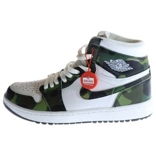 ナイキ(NIKE)のNIKE ナイキ AIR JORDAN 1 HIGH GOLF CAMO/WHITE エアジョーダン1 ゴルフ カモ ハイカットスニーカー ホワイト/グリーン US8/26cm DQ0660-300(スニーカー)