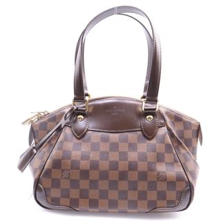 ルイヴィトン(LOUIS VUITTON)のLOUIS VUITTON ルイヴィトン ダミエ ヴェローナPM レザーハンドバック ブラウン レディース N41117(ハンドバッグ)