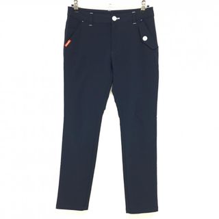 【美品】ルコックゴルフ パンツ ネイビー 無地 白ボタン レディース 11 ゴルフウェア le coq sportif
