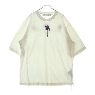 オフホワイト(Off-White)のOFF-WHITE オフホワイト 21AW Printed Crewneck T-Shirt 半袖Tシャツ ホワイト OMAA119F21JER020(Tシャツ/カットソー(半袖/袖なし))