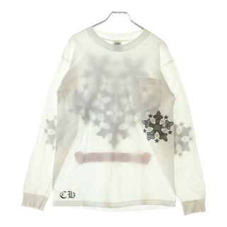 クロムハーツ(Chrome Hearts)のCHROME HEARTS クロムハーツ OLD スター スクロールラベルプリント オールド 長袖Tシャツ カットソー ホワイト(Tシャツ/カットソー(七分/長袖))