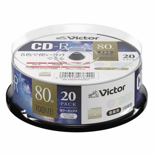 【特価商品】ビクター Victor 音楽用 CD-R 80分 20枚 カラーMI