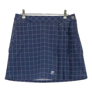 サイズ：L FILA GOLF フィラゴルフ  インナー付 スカート チェック柄 ネイビー系 [240101495607] ゴルフウェア レディース ストスト(ウエア)