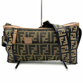 フェンディ(FENDI)のFENDI フェンディ 2386 7VA187 ウエストバッグ ショルダーバッグ ボディバッグ ズッカ ヴィンテージ ナイロンキャンバス レザー ブラウン レディース メンズ 【中古】(ボディバッグ/ウエストポーチ)