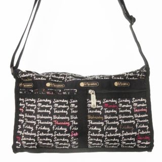 レスポートサック(LeSportsac)のレスポートサック ショルダーバッグ ナイロン ロゴ 総柄 ポーチ付き 黒(ショルダーバッグ)