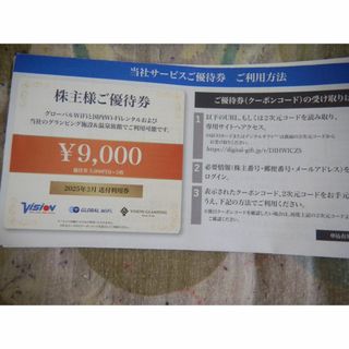ビジョン 株主優待 9000円分　(その他)