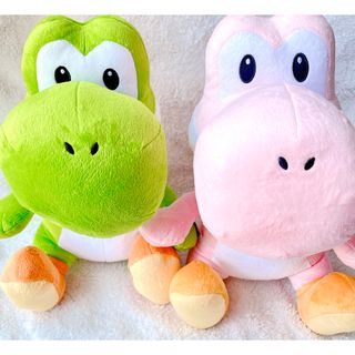 スーパーマリオ 特大サイズぬいぐるみ おすわりヨッシー 全2種 コンプリート(ぬいぐるみ)
