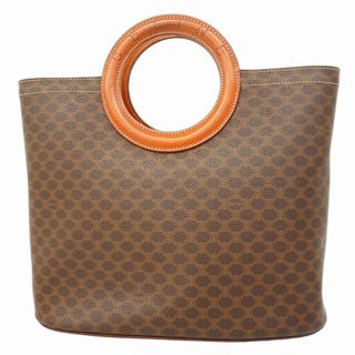 セリーヌ(CELINE)の【5gd5556-h】セリーヌ ハンドバッグ マカダム PVC ブラウン【中古】レディース(ハンドバッグ)