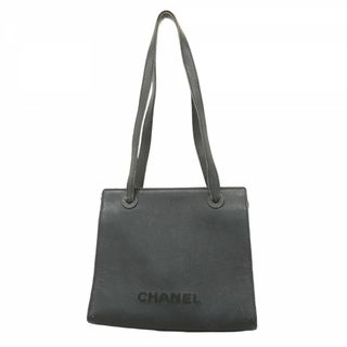 CHANEL - 【5ge5653-h】シャネル ショルダーバッグ レザー ブラック ゴールド金具【中古】レディース