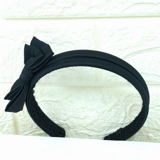 アッカ リボン カチューシャ ブラック イタリア製(カチューシャ)