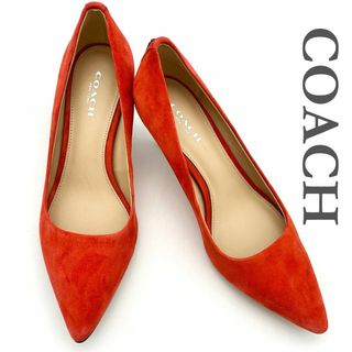 コーチ(COACH)の■新品未使用品■ COACH ハイヒール スエード ポインテッドトゥ オレンジ 2353T(ハイヒール/パンプス)