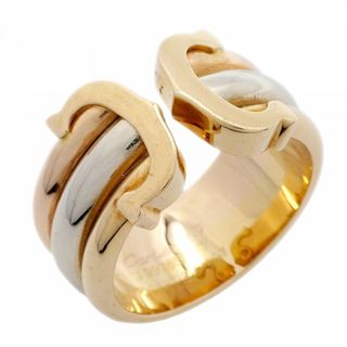 カルティエ(Cartier)の【5jgb0458】カルティエ リング 2C K18YG イエローゴールド K18WG ホワイトゴールド K18PG ピンクゴールド ＃49【中古】レディース(リング(指輪))