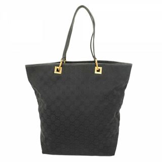 グッチ(GUCCI)の【5ge5601-h】グッチ トートバッグ GGキャンバス 002 1098 キャンバス ブラック ゴールド金具【中古】レディース(トートバッグ)