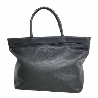 シャネル(CHANEL)の【5ge5675-h】シャネル トートバッグ キャビアスキン ブラック ゴールド金具【中古】レディース(トートバッグ)
