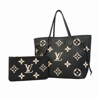 ルイヴィトン(LOUIS VUITTON)の【5ge5781-h】ルイヴィトン トートバッグ モノグラム・アンプラント ネヴァーフルMM M58907 ベージュ ノワール【中古】レディース(トートバッグ)