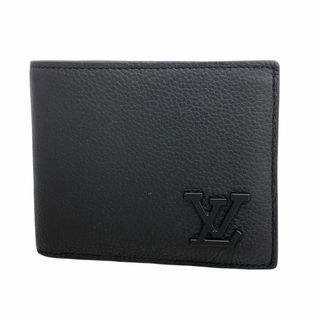 ルイヴィトン(LOUIS VUITTON)の【5ge5670-h】ルイヴィトン 財布 LVアエログラム ポルトフォイユマルコ M81742 ブラック【中古】メンズ(長財布)