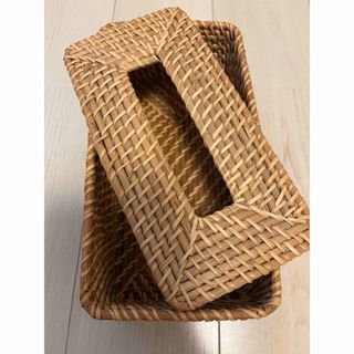 送料無料 無印良品 ラタン ティッシュボックス