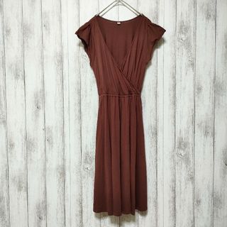 ユニクロ(UNIQLO)のUNIQLO ユニクロ (L)　ウエストリボン コットンレーヨン ワンピース(ロングワンピース/マキシワンピース)