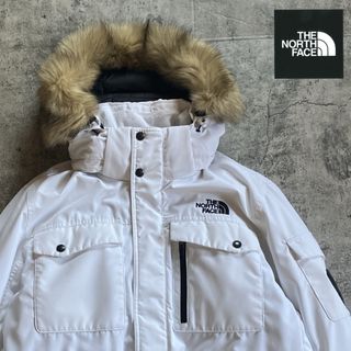 ザノースフェイス(THE NORTH FACE)のザノースフェイス　美品　ダウンジャケット　マクマード　白　メンズ　L(ダウンジャケット)