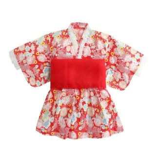 【並行輸入】浴衣 子供 女の子(甚平/浴衣)