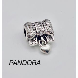パンドラ(PANDORA)のPandoraチャーム❤︎スパークリングリボンチャーム(チャーム)