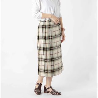 オニールオブダブリン(O'NEIL OF DUBLIN)の【新品】O'Neil of Dublin リネンアコーディオンプリーツスカート(ロングスカート)