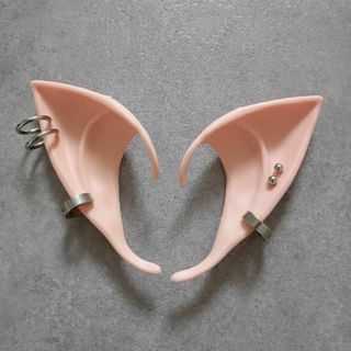 にじさんじ　葛葉 つけ耳 ピアス イヤリング コスプレ エルフ耳 イヤーカフ(アクセサリー)