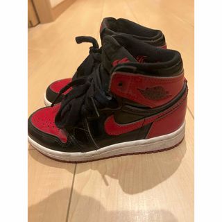 ジョーダン(Jordan Brand（NIKE）)のエアジョーダン1 レトロ ハイ OG "パテント ブレッド　17㎝(スニーカー)