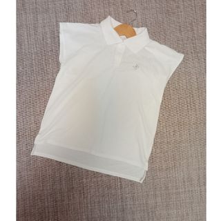 natural couture - natural couture刺繍入りフレンチスリーブポロシャツ