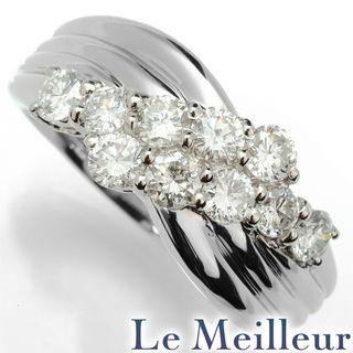 ダイヤモンド 1.03ct プラチナ Pt900 リング SIクラス 指輪 13号 中古 プレラブド 返品OK(リング(指輪))