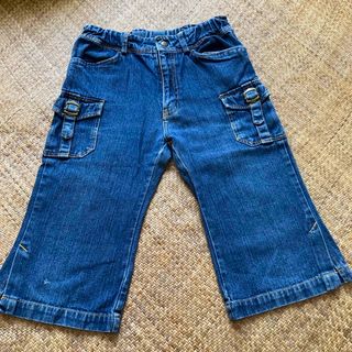 デニムパンツ　膝下丈