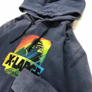 X-LARGE パーカー ネイビー メンズM