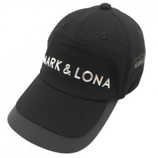 マークアンドロナ(MARK&LONA)の【超美品】マークアンドロナ キャップ 黒 ティー装着可 シルバーロゴ FREE  ゴルフウェア MARK＆LONA(ウエア)