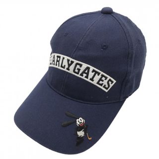 【美品】パーリーゲイツ×Disney キャップ ネイビー×白 オズワルド コットン100％ ゴルフウェア PEARLY GATES