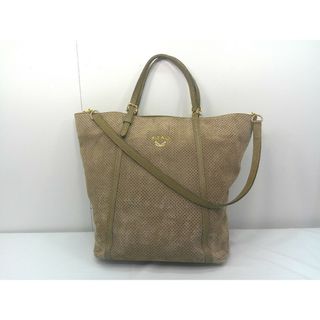 アタオ(ATAO)のs25g-188kk  【中古】ATAO アタオ　トリス　スエード　ショルダーバッグ　トートバッグ　グレージュ(トートバッグ)