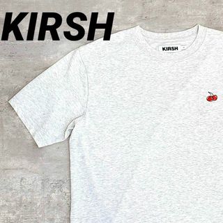 キルシー KIRSH 半袖 トップス Tシャツ グレー コットン ロゴ 刺繍 S