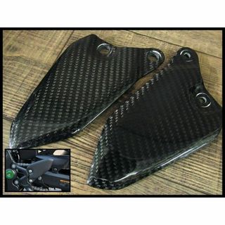 美品 SPEEDRA ヒールプレート ドライカーボン 綾織 艶有り 左右セット(パーツ)