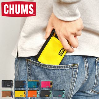 財布 CHUMS チャムス ウォレット ショート 小銭入れ コインケース パスケース メンズ レディース ブランド キーチェーン 小物入れ 収納 定期入れ ICカード 18401 ミニ ファスナー アウトドア レジャー(コインケース/小銭入れ)