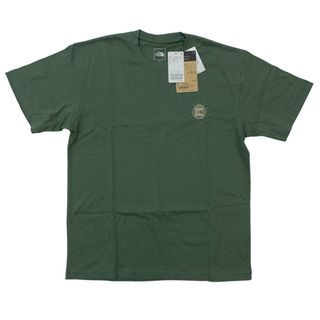 ザノースフェイス(THE NORTH FACE)の【物流センター】 中古 THE NORTH FACE | ザ・ノースフェイス 半袖Ｔシャツ S/S GEO Square Logo Tee NT32541 グリーン サイズ：L 【100】(Tシャツ/カットソー(半袖/袖なし))