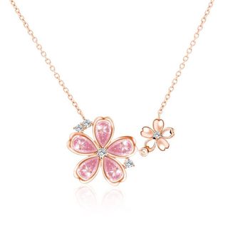 [Naniwaai] ネックレス レディース 上質ジルコニア 「桜の姫」 ネック(その他)