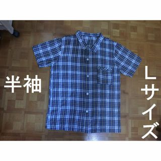 メンズ半袖パジャマ上着のみ Lサイズ 綿100％(その他)
