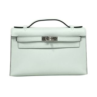 エルメス(HERMES)の　エルメス HERMES ポシェットケリー Ｗ刻 ヴェールペパーミント シルバー金具 スイフト レディース ハンドバッグ(ハンドバッグ)