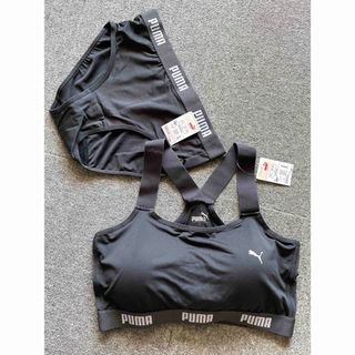［PUMA］スポーツブラ ショーツ セット　Lサイズ《cross》dark
