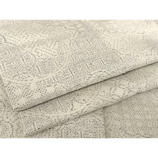 平和屋着物●本場結城紬　重要無形文化財　100亀甲　花唐草　正絹　逸品　AAAY1524np