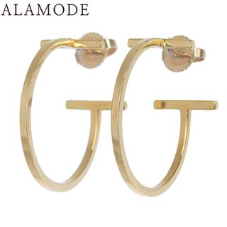 ティファニー(Tiffany & Co.)のTIFFANY&Co.(ティファニー) ティファニー T ワイヤー フープ ピアス ミディアム K18 ピンクゴールド PG ピアス アクセサリー ジュエリー ピンクゴールド レディース 41100079529【中古】【アラモード】(ピアス)