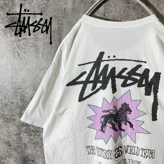 ステューシー(STUSSY)の[大人気]　ステューシー　Tシャツ　プリント◎　ストックロゴ　ライオン　存在感◎(Tシャツ/カットソー(七分/長袖))