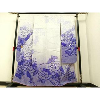 平和屋着物●豪華振袖　総絞り　草花文　正絹　逸品　AAAY5925ph