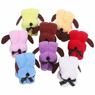 HIRAISM 【60個入り】 ミニタオル ハンカチ 犬 プチギフト 粗品 個包