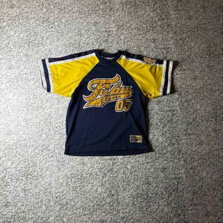 【90sオールド】FUBU ビッグロゴ　メッシュゲームシャツ　HIPIOP
